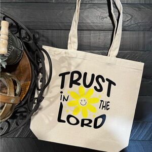 Canvas Tote Bag with Inspirational Print